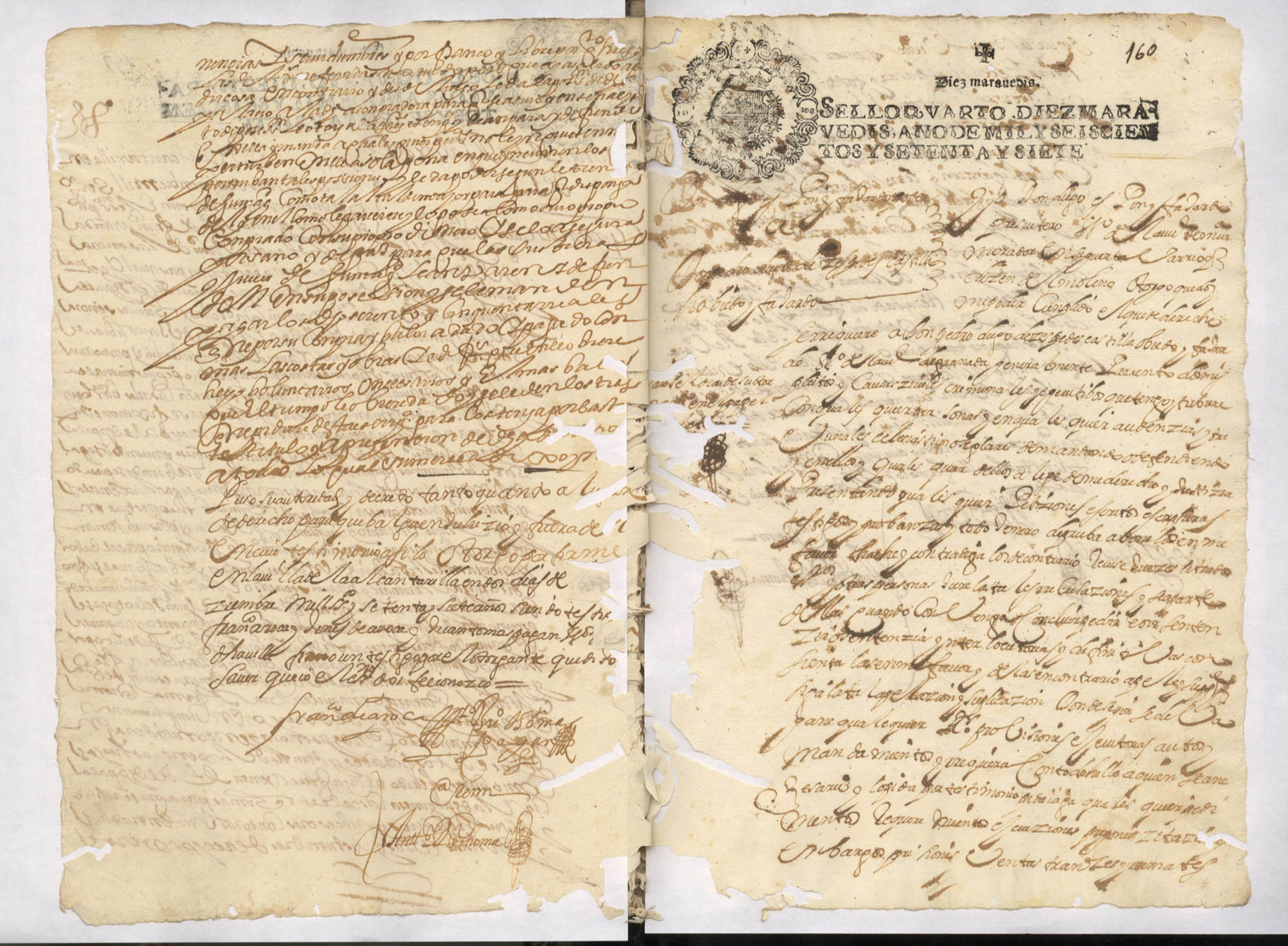 Registro de Juan de Llerena, Alcantarilla. Años 1676-1677.